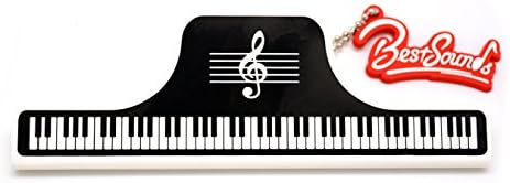 OPOCC Music instrument Book Clip,piano Book Clip,Book Holder Page Holder,Paper Clip, Music Book Note Clip resin metal Music Stationary Paper Resin clip (Black)