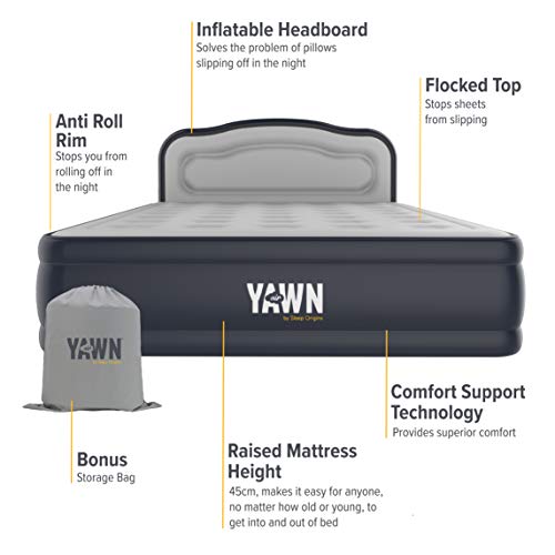 Sleep Origins, Yawn Air Bed Size SelfInflating Airbed with Builtin