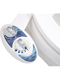 Luxe Bidet Neo 120 - Self Cleaning Nozzle - Fresh Water Non-Electric Mechanical Bidet Toilet Attachment (blue and white)