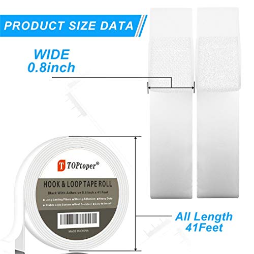 5 Feet+Adhesive+TOPtoper+Strips+White