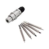 EMY CB09 Graphtec Blade Holder with Pack of 5 Blades (45 Degree) with Springs for Graphtec Cutting Plotter Vinyl Cutter Silhouette Cameo