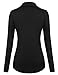 Ninedaily Blouse for Women, Flare Ruffled Hem 2 in 1 Clothing Set Ladies Tops Prime Pactchwork Color Block Button up Peasant Long Sleeve Tunic Tops Fashion Stylish Winter Wear Mom Basic Black XL