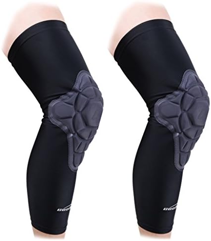 Legendfit Basketball Knee Pads (1 Pair) Crashproof Antislip Breathable Compression Leg Knee Sleeves Protective Padded Youth & Adult Sizes