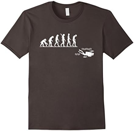 Mens Funny Scuba Diver T-Shirt Large Asphalt