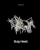Blank Notebook: Busy Head: Black Cornell Notes- Lined Pages: 8 x 10 by 