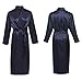 Alexander Del Rossa Men's Lightweight Satin Robe, Long Kimono, Medium Burgundy (A0720BRGMD)