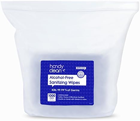 Alcohol-Free Wipes 2 Rolls Of 1000ct Wipes, For Gym Equipment, Daycares, Clinics, Restaurants, Offices
