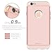 Willnorn Electroplate Frame Ultra-thin Hard Case for Apple iPhone 6/6s, Rose Gold