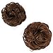 REECHO Thick 2PCS Updo Messy Hair Bun Curly Wavy Ponytail Extensions Hairpieces Hair Scrunchies for Women Girls Color Black Brown