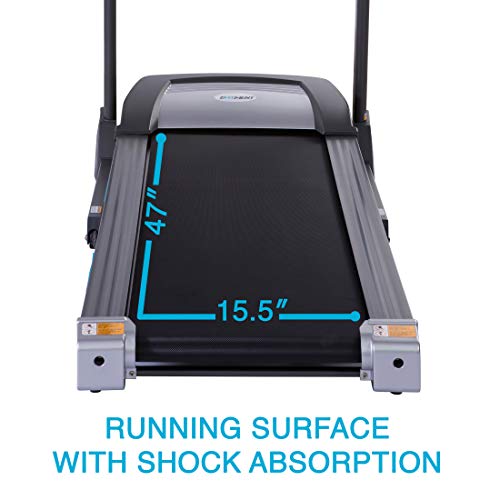EFITMENT Auto Incline Bluetooth Electric Treadmill Machine w/Speakers & Folding for Running, Jogging, Walking, 220 LB Max Weight, LCD & Pulse Monitor, Ipad/Tablet Holder - T012