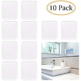 ZC GEL Sticky Gel Pads (10 Pack), As Seen On TV Removable Traceless Gripping Pad Washable Reusable Anti Slip Pad for Car Dashboard Office Home Stick Anything Anywhere, Clear