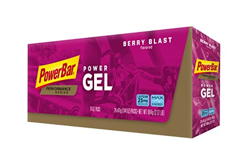 PowerBar Performance Energy Power Gel, Gluten Free Berry Blast, 1x Caffeine, 1.44-Ounce Packets (Pack of 24)