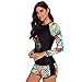 Hotkey Womens Long Sleeve Sun Protection Rash Guard Wetsuit Print Quick-Drying Swimsuits Sport Two Piece Surfing Swimwear Greenthumb 1