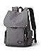 Muzee Canvas Backpack for School Travel Rucksack Fits up to 15 inch Laptop (Gray)
