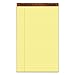 TOPS The Legal Pad Writing Pads, 8-1/2" x 14", Canary Paper, Legal Rule, 50 Sheets, 12 Pack (7572) primary