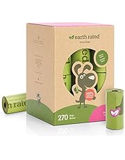 Earth Rated Eco-friendly Dog Poop Bags, 270 Extra Thick and Strong Poop Bags for Dogs, Guaranteed Leak-proof, Lavender-Scented, 18 Rolls, 15 Doggy Bags Per Roll, Each Dog Poop Bag Measures 9 x 13 Inches