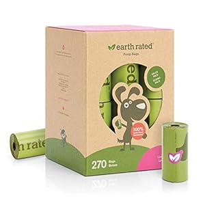 Earth Rated Dog Poop Bags, Guaranteed Leak Proof and Extra Thick Waste Bag Refill Rolls For Dogs, Lavender Scented, 270…