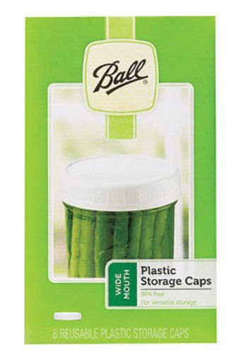 Click Here to See More Images Ball Wide Mouth Plastic Storage Lids Mason Canning Jar Caps Lot of 8