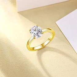 AONED Engagement Rings For Women Fake Diamond Ring