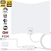 TV Antenna - 2019 Update Digital Amplified Indoor HD TV Antenna 130 Miles Range Amplifier Signal Booster Support 4K 1080P UHF VHF Freeview Channels and 16.5ft Longer Coax Cable