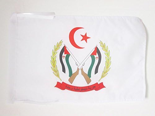 AZ FLAG, Coat of arms Polisario Front of Sahrawi Flag, 18'' x 12''