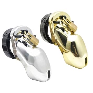 Peniskäfig in Gold oder Silber Keuchheitskäfig Kunststoff Bondage BDSM Farbe Silber