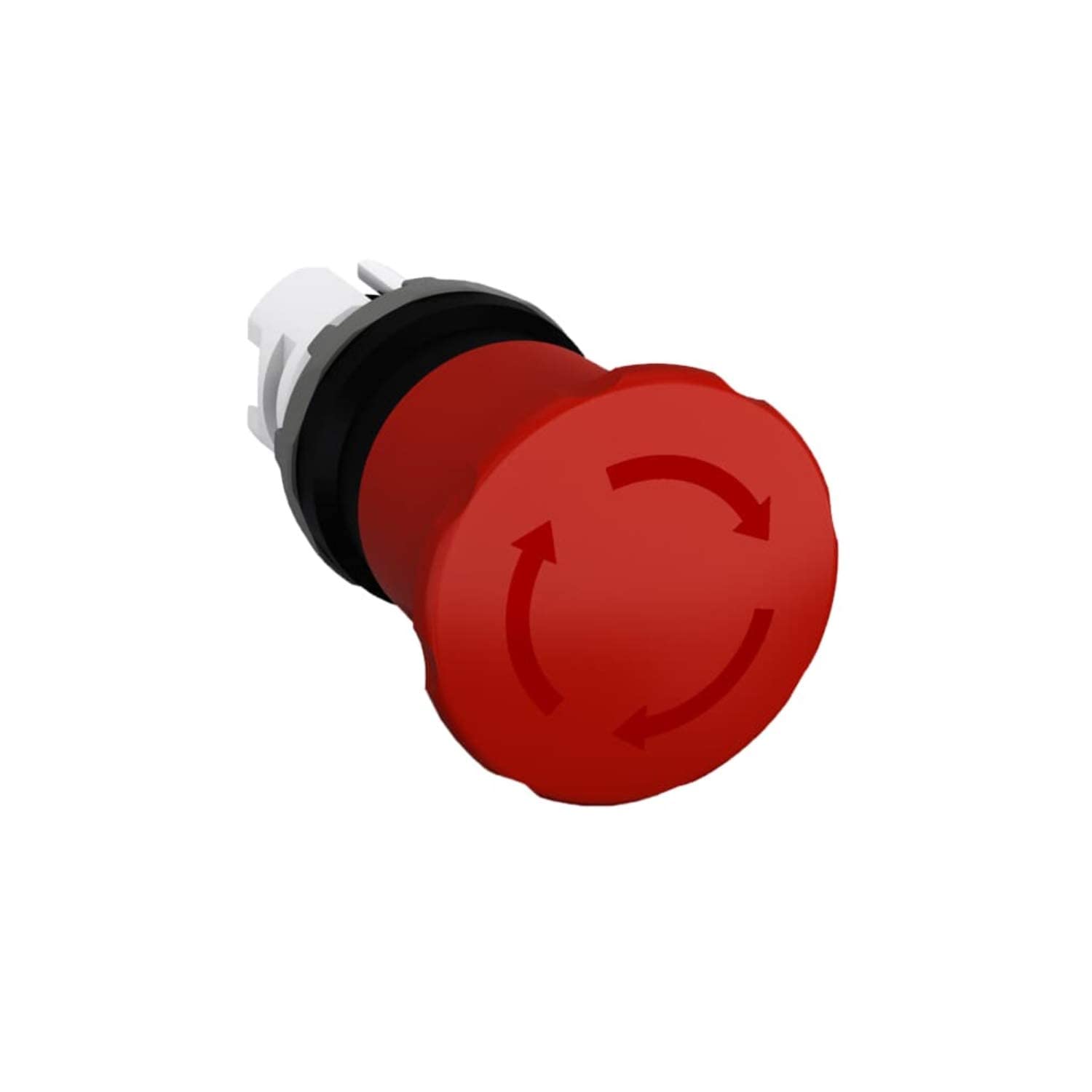 ABB MPET4-10R Modular Emergency Stop, Twist release, Mushroom 40mm, Red, Non-Illuminated, No Contact Block (ABB1SFA611523R1001)