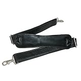 Winn Harness Leather Shoulder Strap w/Large Ergonomic Shoulder Pad w/Silver Hardware.