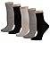 Womens Crew Socks Lightweight Solid Colored Crew Socks 5- Pairs (9-11, Assorted)