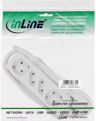 InLine 16441W Power Strip 6 Sockets 6 x Protective Contacts White - Image 3