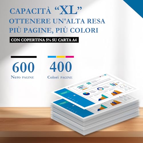 paeolos Replacement for 604XL Compatible Ink Cartridges for Epson Expression Home XP-2200 XP-2205 XP-3200 XP-3205 XP-4200 XP-4205 Workforce WF-2910 WF-2930 WF-2950 (15 Pieces)