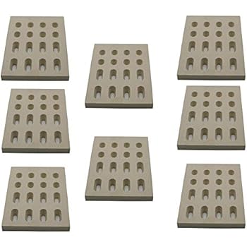 12-Pack Ceramic Briquettes Replacement For Barbeques Galore Grand Turbo & Grand Hall Gas Grills - CG77 Flame Tamers