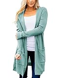 MEROKEETY Women's Long Sleeve Open Front Hoodie