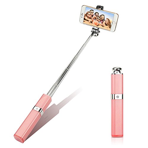 Selfie Stick, ProCIV Portable Selfie Sticks for iPhone 6 6s Plus 5s Samsung S7 S6 S5 S4 Note 2 3 4 5 Android Smart Phones Pocket Size (Pink)
