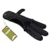 EAmber Archery Shooting Gloves,Three Finger Durable Cow Leather Protective Archery Gloves for Recurve Bows Hunting Finger (M 8cm) (M 8cm)