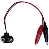 Generic 9v Battery Snap Connector to Dual Alligator Clips Cable(pack of 3)