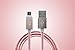 KingCool Micro USB Charge Cable 6.6 ft/2m Durable Braided Nylon V8 High Speed USB Data Transfer Cable Data Sync USB Charger Cord for Android, Samsung, HTC and More(Pink)