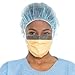 Halyard Health 48247 Fluidshield Level 3 Surgical Mask with So Soft Lining, Anti-Glare Wraparound Visor, Fog-Free, Orange (4 Boxes of 25, 100 Total)