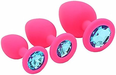 3 Pcs 3 Size Silicone Anul Butt Plug Jeweled Beginner Kit,Flirt Toys Luxury Jewel Anal plug Trainers for Men Women Couples Lover