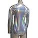 Pinda Boho Hippie Festival Rave Holographic Sequin Fringe Bodysuit Jumpsuit