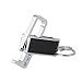 Amooca Classic Attachable Key Chain - Simple Elegant Durable Multi-Ring Key Holder - Smart Keychain for BMW