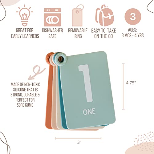 Lucky Love Silicone Numbers + Animal Flash Cards for Teethers