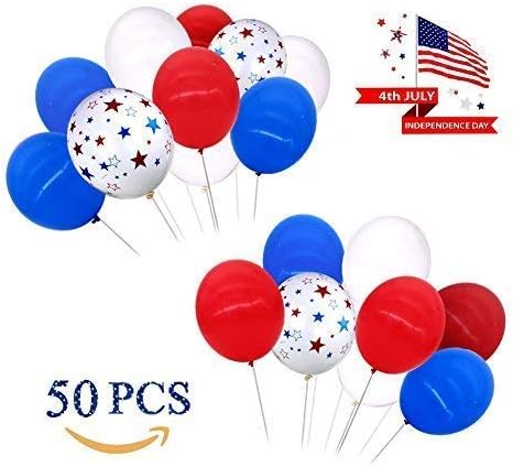 Amazon Com Patriotic Decorations Balloons Red White Blue And
