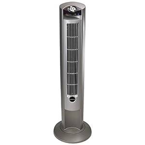 Tall grey tower fan