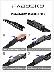 Fabysky 3 wipers Replacement for 2013-2021