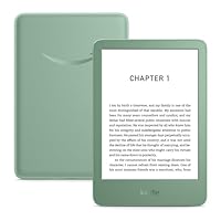 Amazon Kindle (newest gen) – Lightest and most compact Kindle with glare-free display, faster page turns, adjustable front light and long battery life – 16 GB – With Ads – Matcha