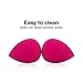 FANTCEN Cosmetic Blending Sponge Flawless Makeup Sponges Cosmetic Sponge Puff Egg Shaped Makeup Puff Sponge Set of 3 for Cream Foundation Powder Blush Teardrop (Pink)