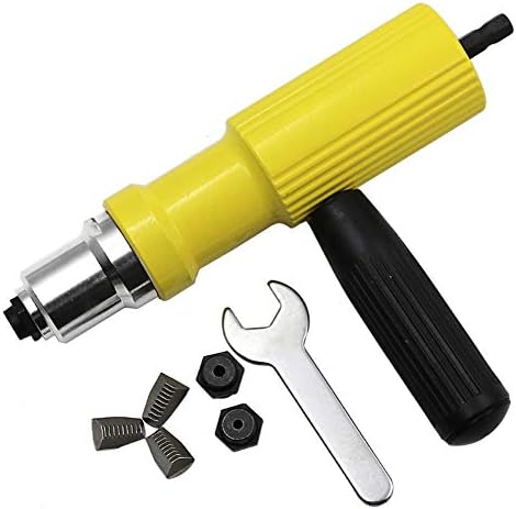 Rivet Gun for Cordless Drill Electric Riveter Nut Gun Riveting Tool Metal Cordless Riveting Drill Adapter Kit