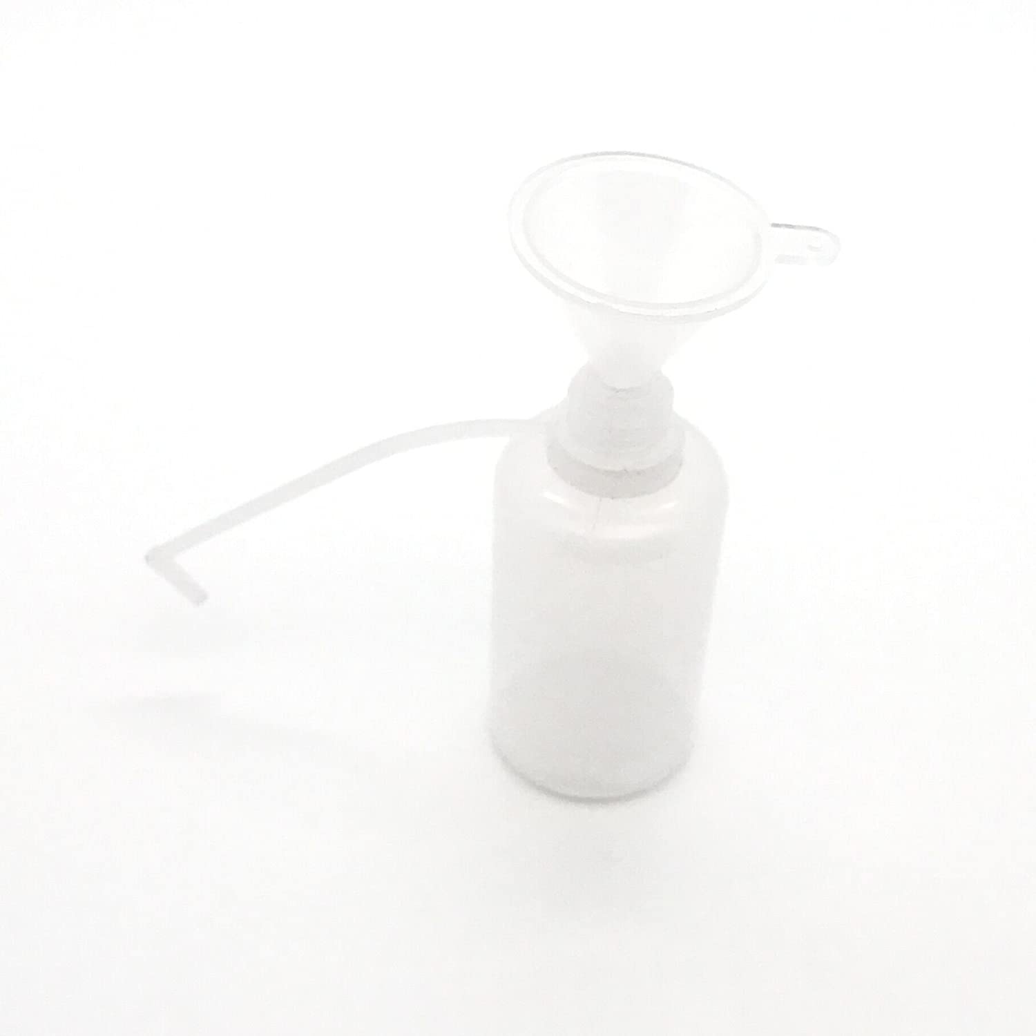 12 Pcs Precision Tip Applicator Bottles, 1 Ounce Translucent Glue Bottles, with 2 Mini Funnel for Paper Quilling DIY Craft, White Lids