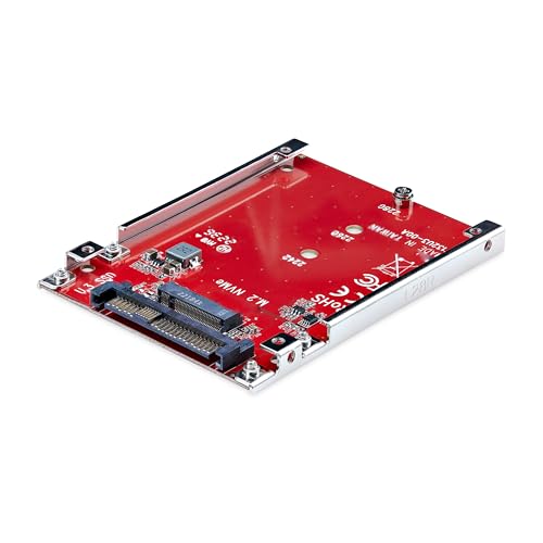 StarTech.com M.2 auf U.3 Adapter für M.2 NVMe SSDs, PCIe M.2 Laufwerk zu 2,5 Zoll U.3 (SFF-TA-1001) Host-Adapter/Konverter, M.2 SSD NVMe Gehäuse mit U3 Anschluss, TAA-konform (1M25-U3-M2-ADAPTER)
